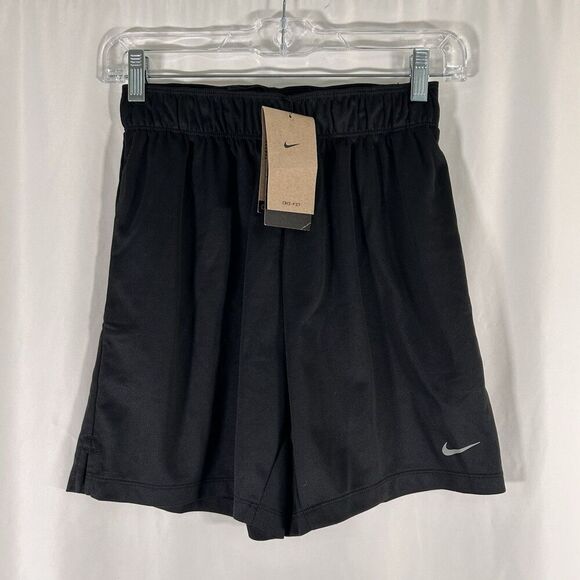 New Nike Shorts Women's XS Black Pull On Drawstring Pockets Loose Fit Dri-Fit - Picture 1 of 8
